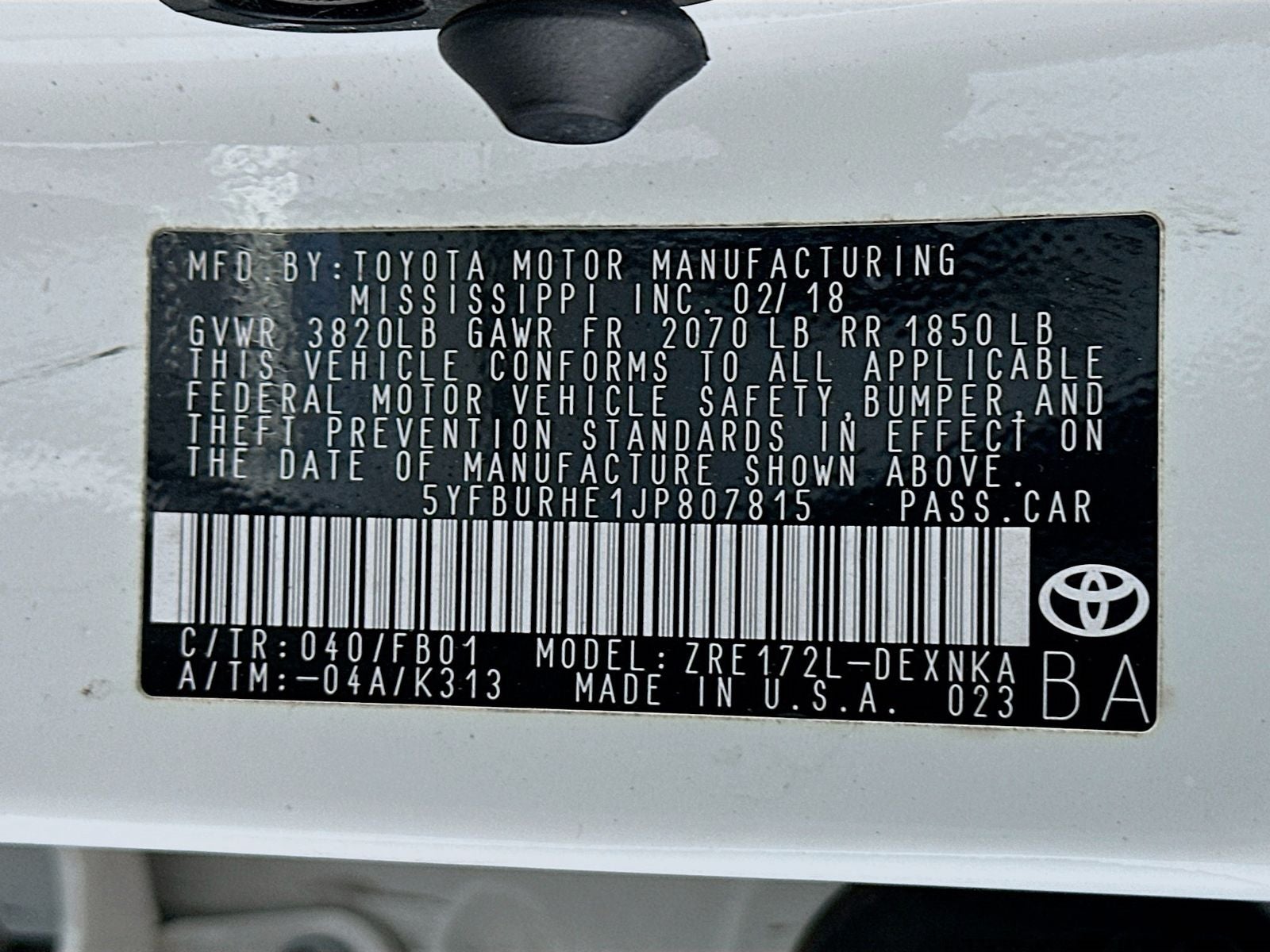 2018 Toyota Corolla LE