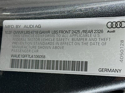 2020 Audi S3 Premium Plus TFSI quattro S tronic