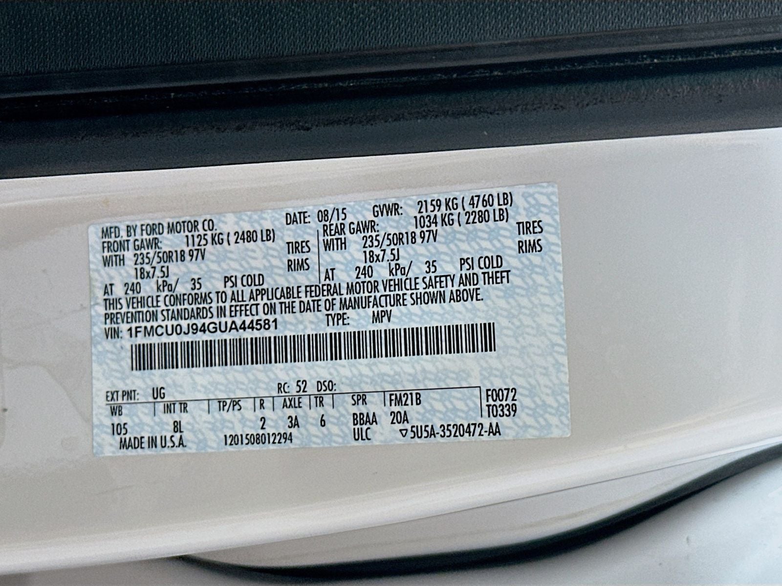 2016 Ford Escape Titanium