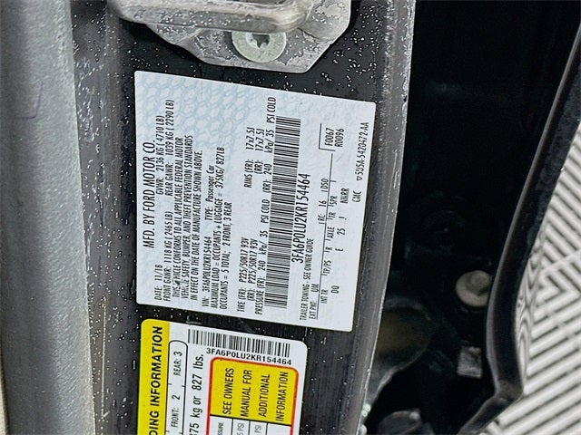 2019 Ford Fusion Hybrid SE