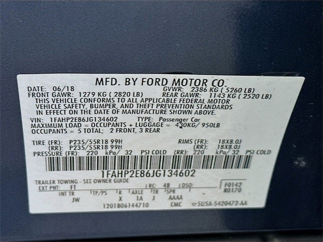 2018 Ford Taurus SEL