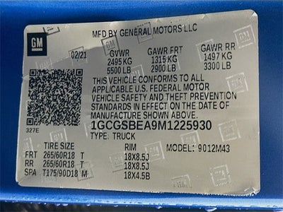 2021 Chevrolet Colorado Work Truck