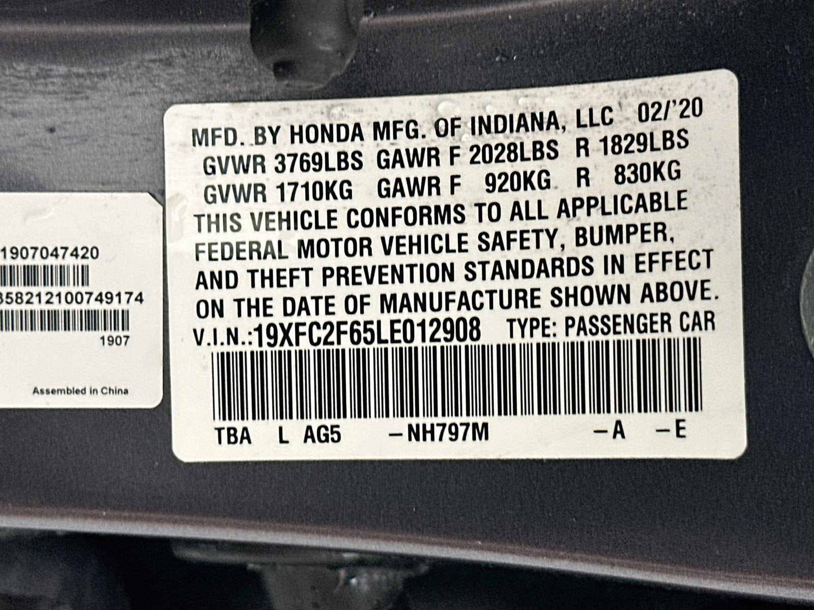 2020 Honda Civic LX