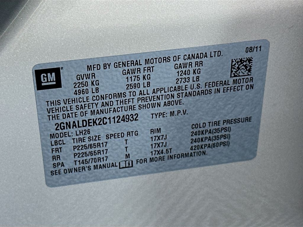 2012 Chevrolet Equinox LT 1LT