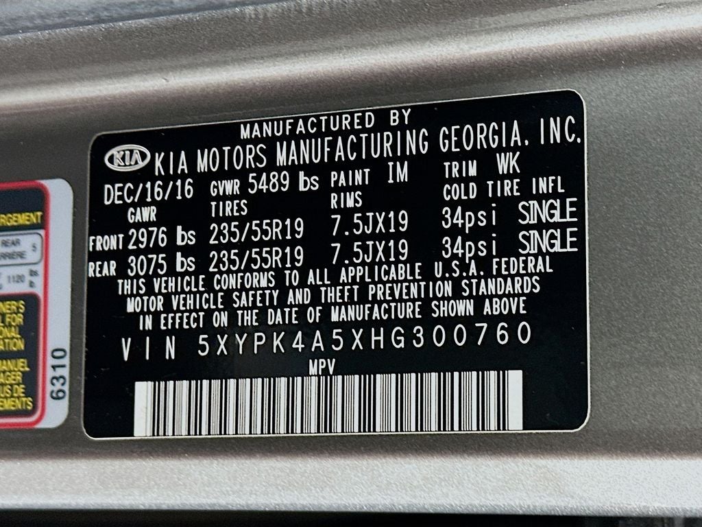 2017 Kia Sorento SX Limited