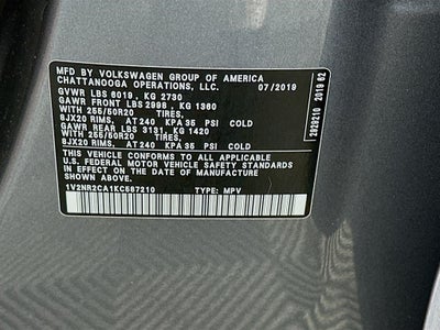 2019 Volkswagen Atlas 3.6L V6 SEL Premium