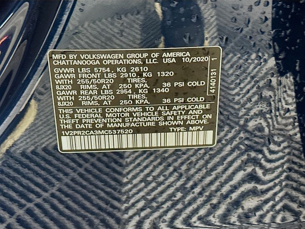 2021 Volkswagen Atlas 3.6L V6 SE w/Technology R-Line