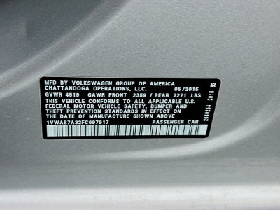 2015 Volkswagen Passat 1.8T S