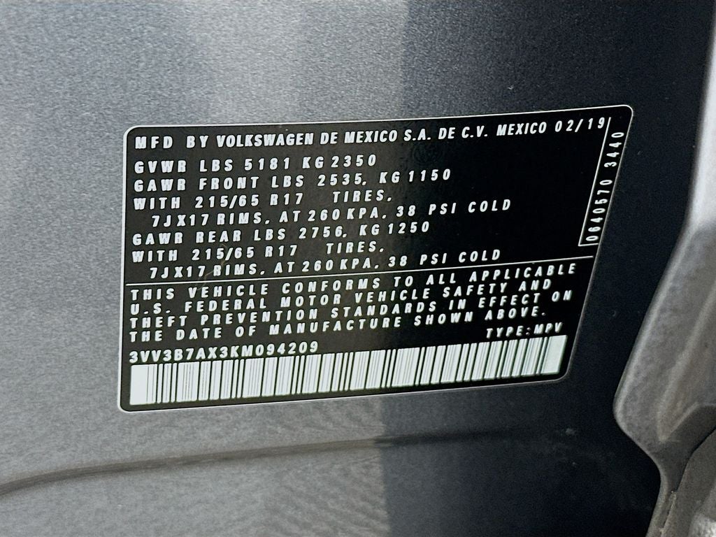 2019 Volkswagen Tiguan SE