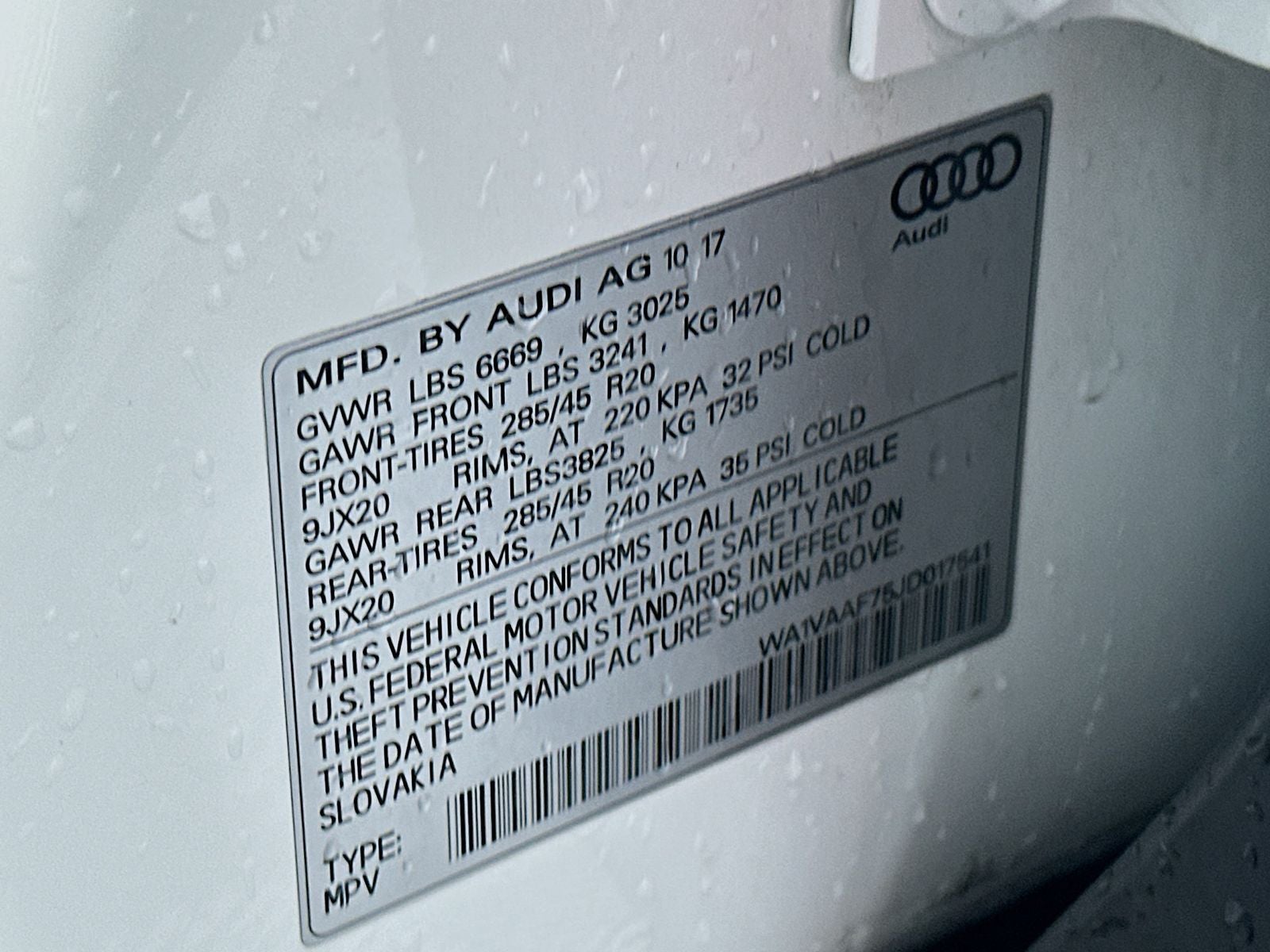 2018 Audi Q7 Prestige