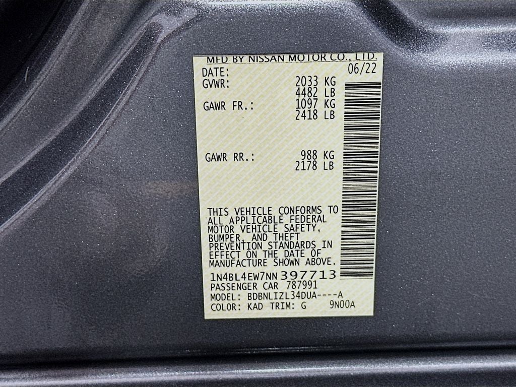 2022 Nissan Altima 2.5 SL