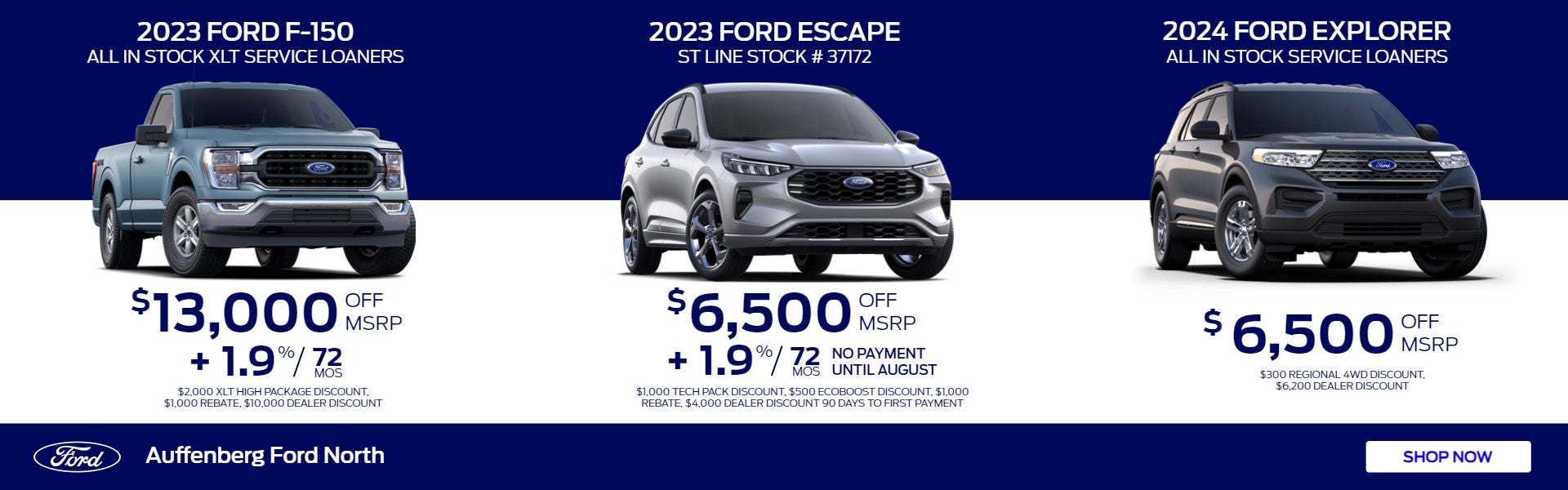 2023 Ford F-150 | 2023 Ford Escape | 2024 Ford Explorer