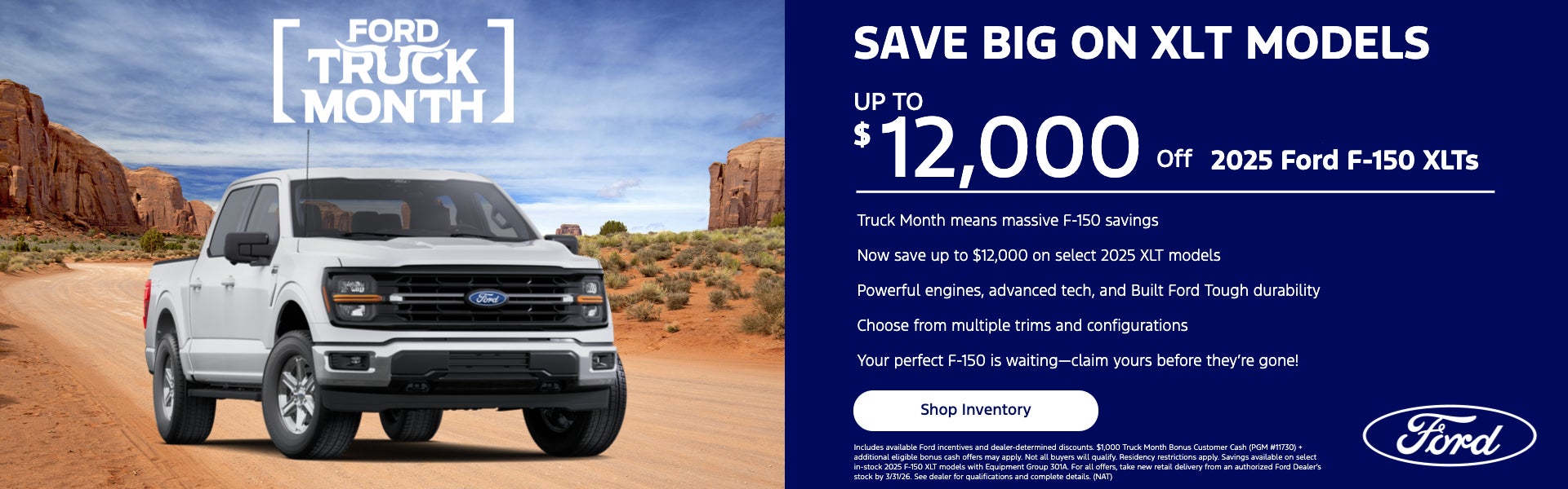 SAVE BIG ON XLT MODELS