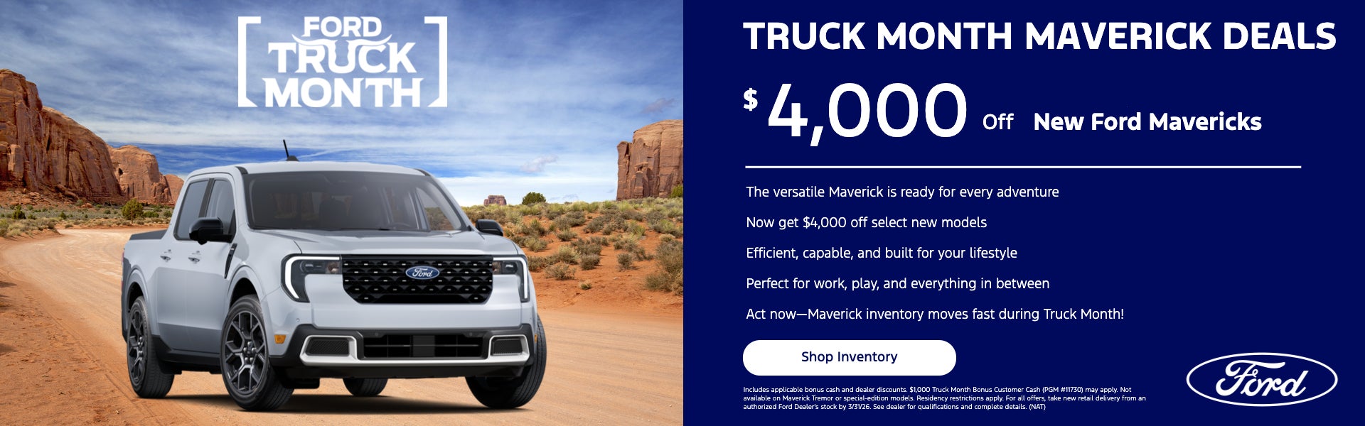 TRUCK MONTH MAVERICK DEALS